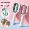 Cat Hair Brush With Water, Sticky Brush For Cats, 4 In-1 Cat Grooming Brush Creative Update Cat Dog Grooming Comb With Water Tank Double-Sided Hair Re